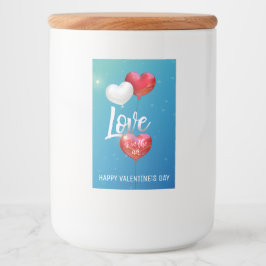 Kärlek finns i Luft Alla hjärtans ballonger - livs Mat Etikett