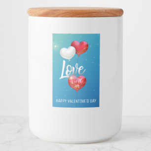 Kärlek finns i Luft Alla hjärtans ballonger - livs Mat Etikett