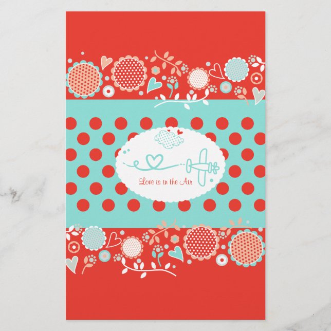 Kärlek finns i Luft Candybar Wrapper Stationery Brevpapper (Framsida)
