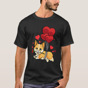 Kärlek finns i Luft Cute Corgi Hund Valentineu2019 T Shirt