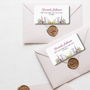 Kärlek finns i Möhippan Blommigt av bloom Wildblom Adressetikett
