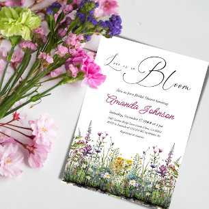Kärlek finns i Möhippan Blommigt av bloom Wildblom Inbjudningar