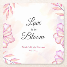 Kärlek finns i Möhippan Blommigt för av blommans Underlägg Papper Kvadrat