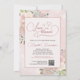 Kärlek finns i Möhippan för Blommigt av Bloom Rosa Inbjudningar