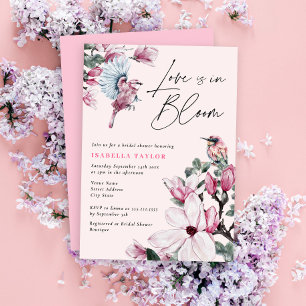 Kärlek finns i Möhippan för Blommigt av Rosa i blo Inbjudningar