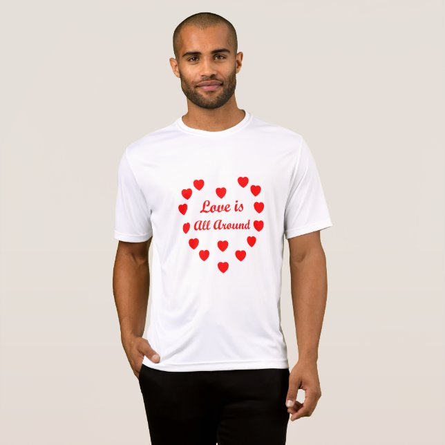 Kärlek finns överallt t shirt (Hel framsida)