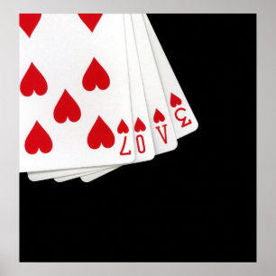 Kärlek finns på de kort som Poster