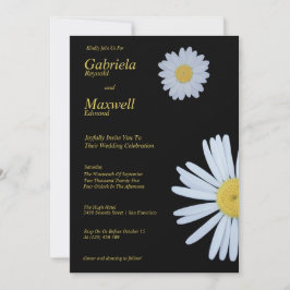 Kärlek Firande Vita Daisyn Bröllop Inbjudningar