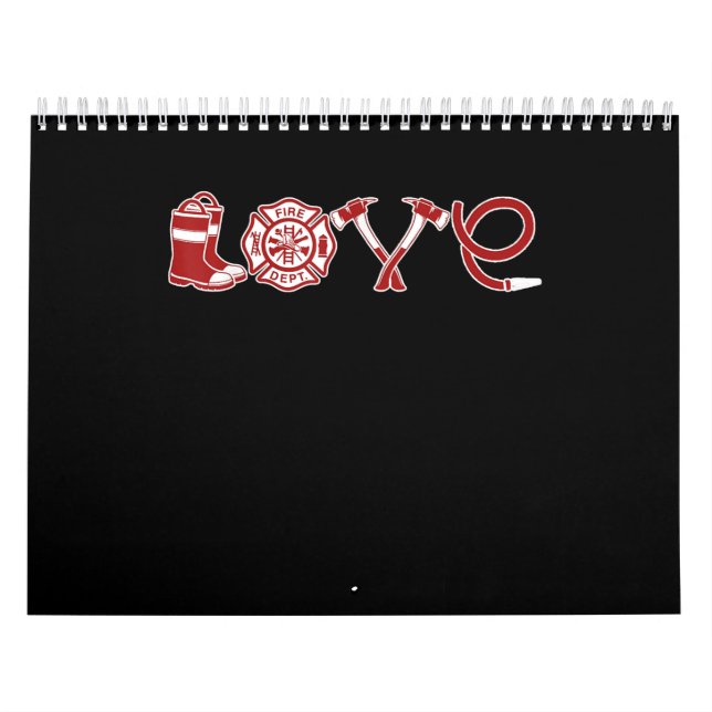 Kärlek Firefighter Valentines day | Brandstridskvi Kalender (Omslag)