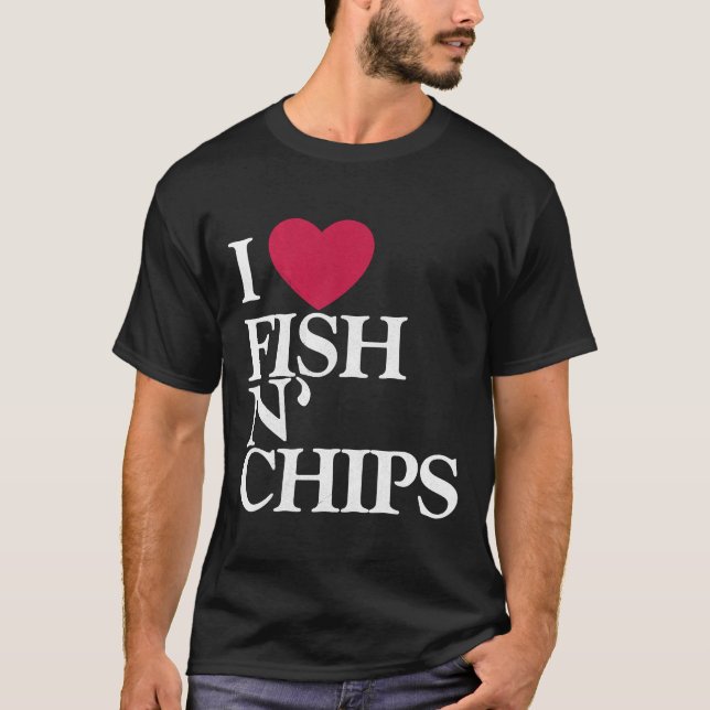Kärlek fisk och Chip T Shirt (Framsida)
