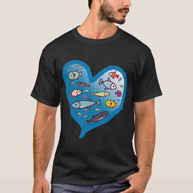 Kärlek Fisk T Shirt (Framsida)