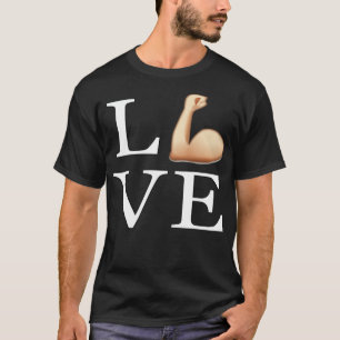 Kärlek Fitness Fleing Muscles emoji icon bakery bi T Shirt