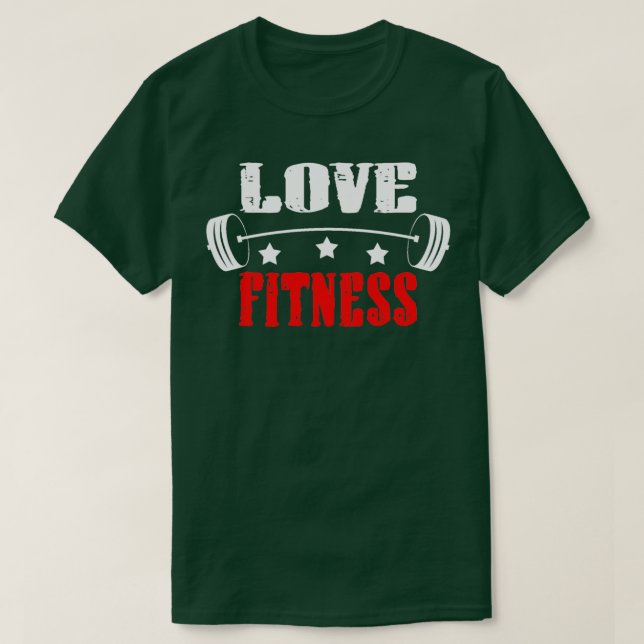 Kärlek Fitness Kärlek hälsa TS T Shirt (Design framsida)