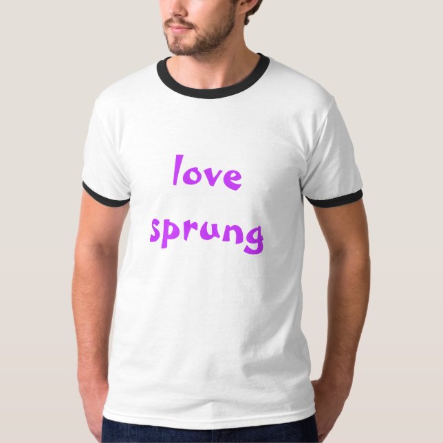 kärlek fjädrad promoskjorta t shirt (Framsida)