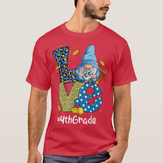 Kärlek fjärde Klass Leopard Gnome Lycklig Chanukah T Shirt