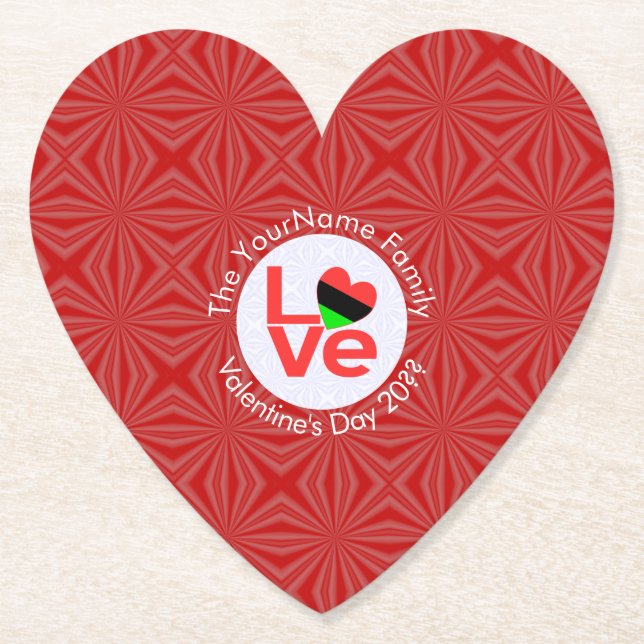 Kärlek Flagga Personalize (amerikansk rödBrev) Underlägg Papper (Framsida)