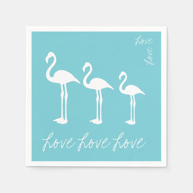 Kärlek Flamingo Pappersservett (Framsidan)