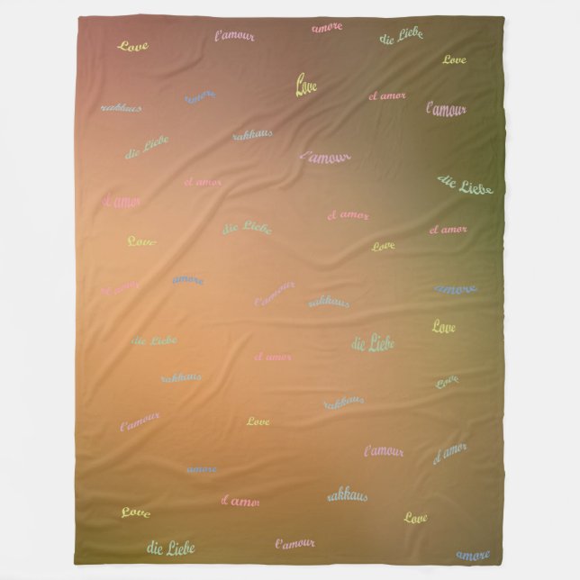 Kärlek Fleecefilt (Framsidan)