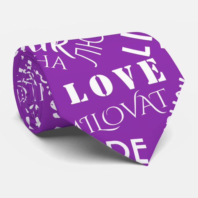KÄRLEK - flerspråkigt språk - Anpassadet Internati Slips (Rullad)