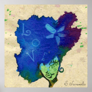 Kärlek flicka poster