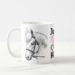 Kärlek Flickhästar - Cute Horse Lover Kaffemugg