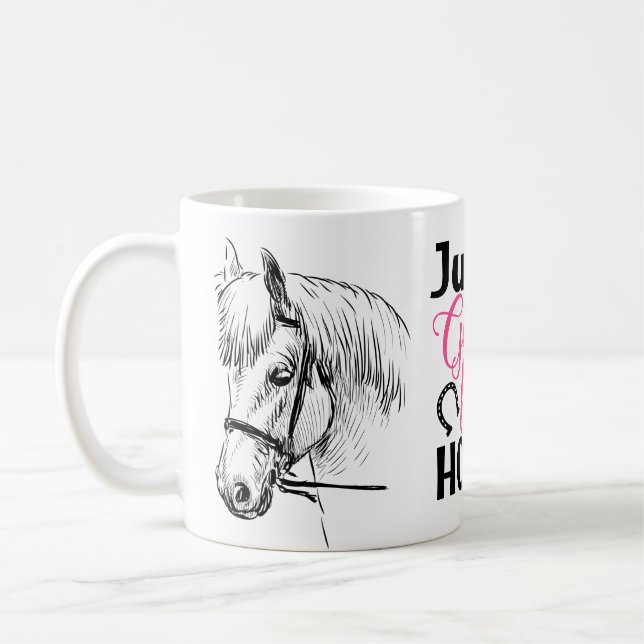 Kärlek Flickhästar - Cute Horse Lover Kaffemugg (Vänster)