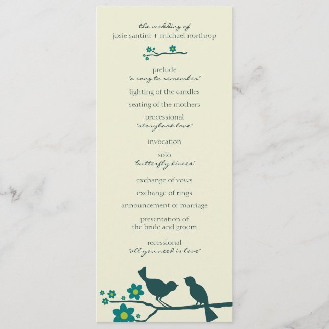 Kärlek Flight Programs {Peacock} Program (Framsida)