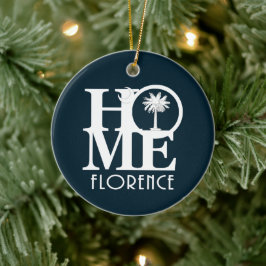 KÄRLEK Florence, South Carolina Ceramic Ornament