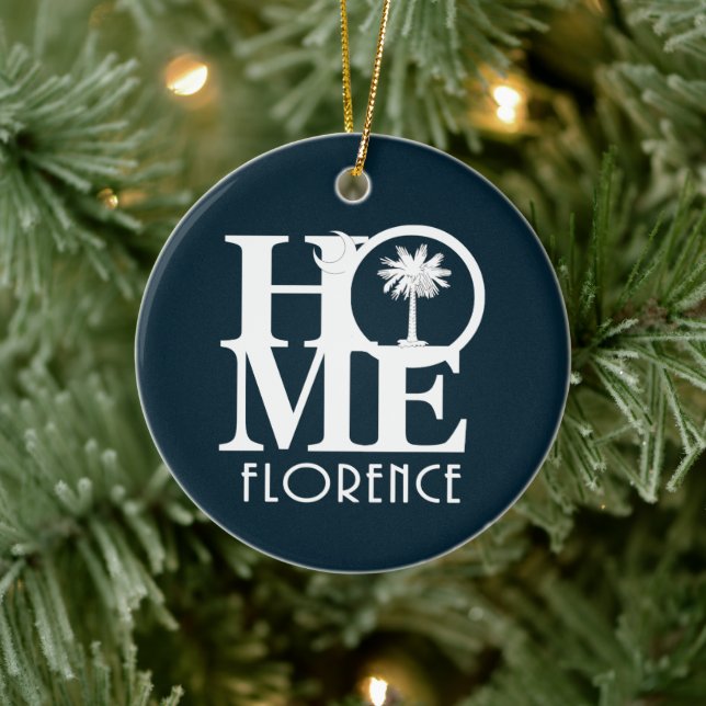 KÄRLEK Florence, South Carolina Ceramic Ornament (Träd)