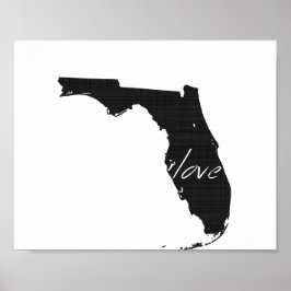 Kärlek Florida Wall Poster