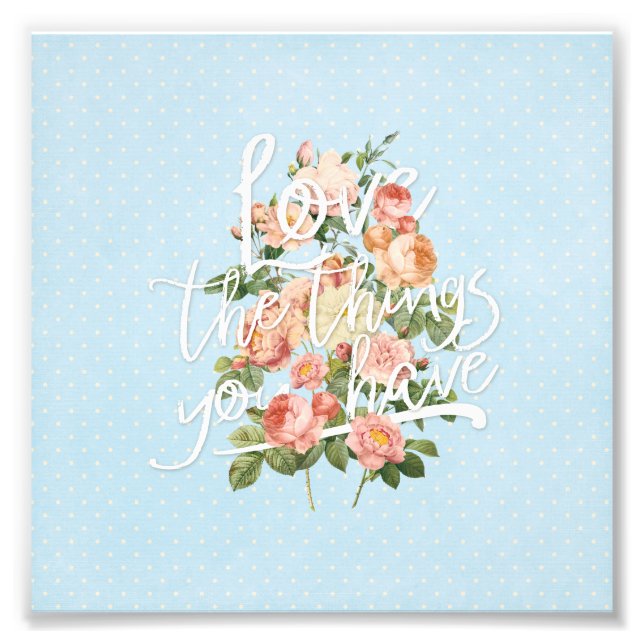 Kärlek Flower Blommigt, sommarstuga Ro Fototryck (Framsidan)