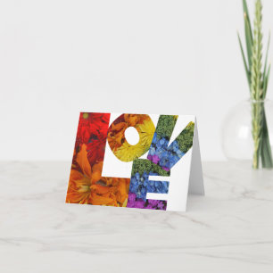 Kärlek Flowers Collection - Note Card Tack Kort