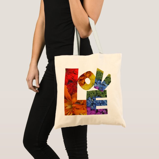 Kärlek Flowers Tote Bag Tygkasse (Framsida (produkt))