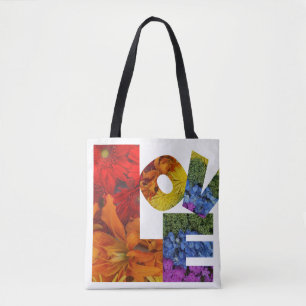 Kärlek Flowers Tote Tygkasse