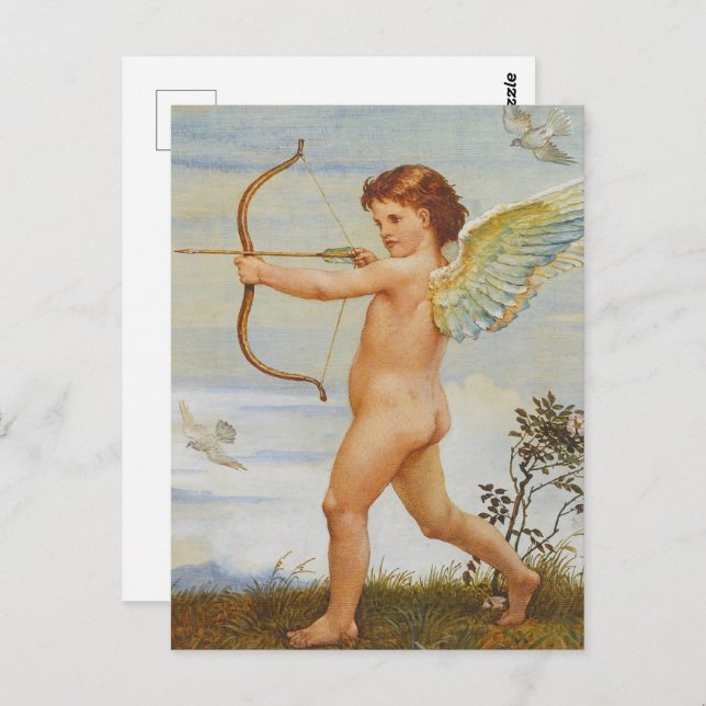 Kärlek flyg, Cupid's Arrow av Walter Crane Vykort (Fram/baksida)