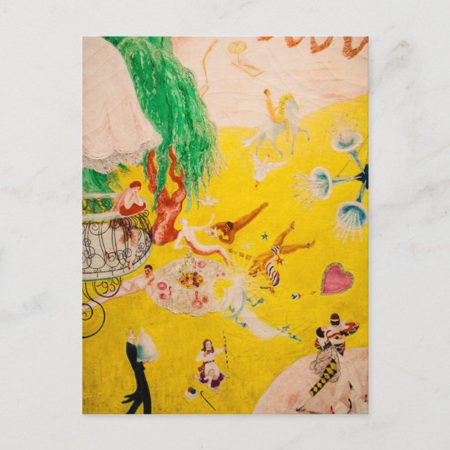 Kärlek Flygning av Rosa Candy Heart av Stettheimer Vykort (Framsida)