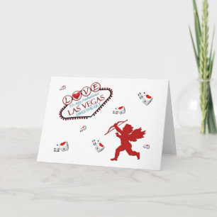 KÄRLEK Flyter Dice Las Vegas Valentindagskort Helgkort