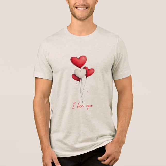 Kärlek flyter i akvarellviska viskningar t shirt (Framsida)