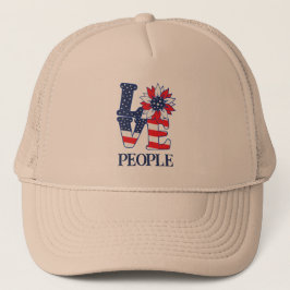 Kärlek Folk Trucker Hatt Keps