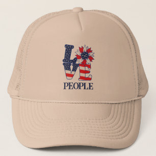 Kärlek Folk Trucker Hatt Keps