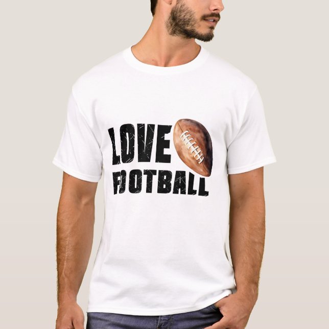 Kärlek Football T Shirt (Framsida)