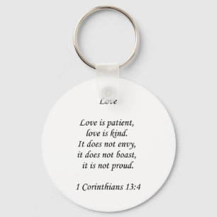 kärlek för ~ 1corinthians13-4 nyckelring