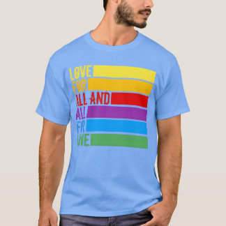 Kärlek för alla och alla för kärlek pojke t shirt