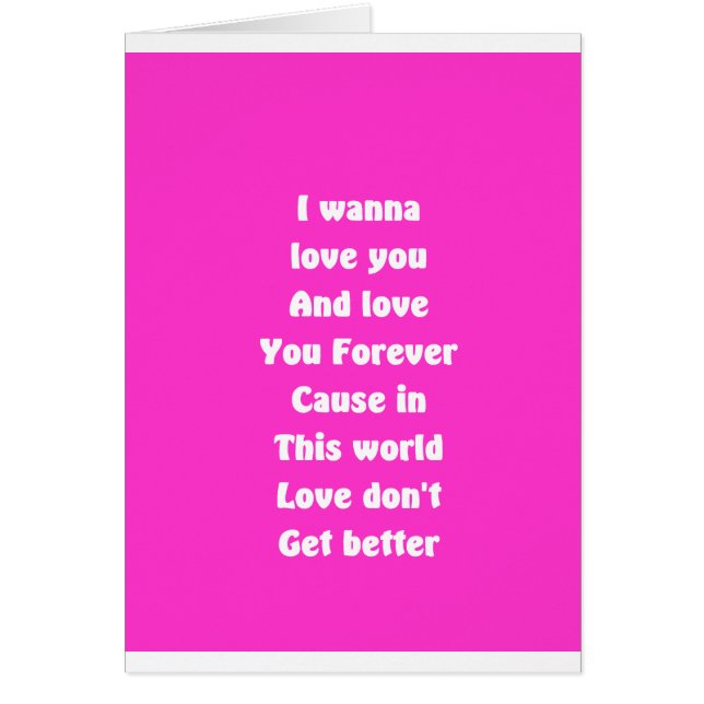 Kärlek för alltid hälsningskort (Framsidan)