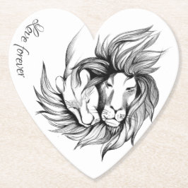 Kärlek för alltid underlägg papper