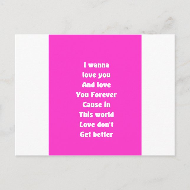 Kärlek för alltid vykort (Framsida)