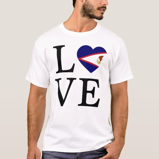 Kärlek för Amerikanska Samoa T Shirt (Framsida)