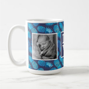 KÄRLEK för ananas för blåttTiefärg med foto Kaffemugg
