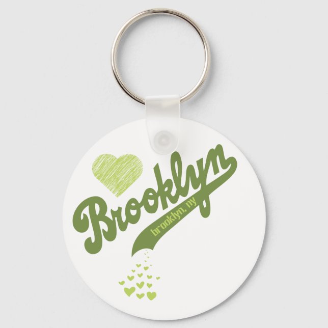 Kärlek för Brooklyn 2 Keychain Nyckelring (Framsida)
