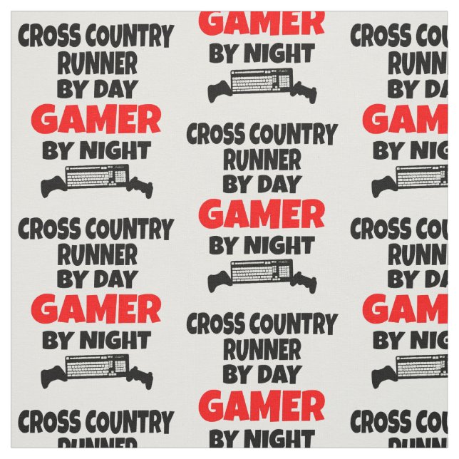 Kärlek för cross country Springer spelar videospel Tyg (Provkarta)